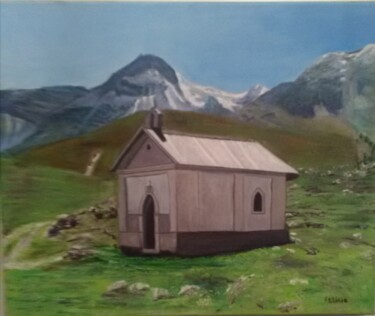 Painting titled "Vars Chapelle Ste M…" by Felicia Butel, Original Artwork, Oil