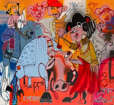 Pintura titulada "Capote de Brega" por Feliciana More, Obra de arte original, Oleo