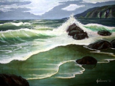 Painting titled "Alon "Wave"" by Cynthia Feliciano, Original Artwork