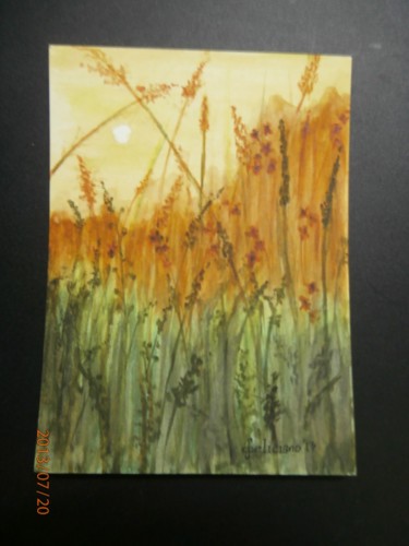 Painting titled "Fields of Gold" by Cynthia Feliciano, Original Artwork