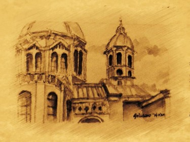 Painting titled "Manila Cathedral" by Cynthia Feliciano, Original Artwork, Other