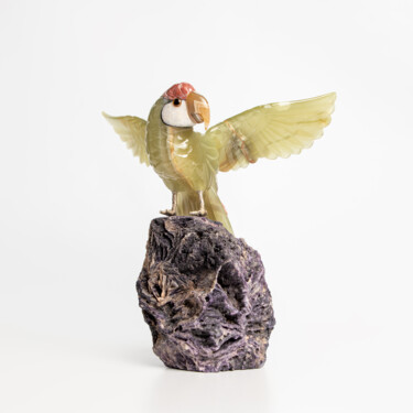 Sculpture titled "Loro Alerta" by Felipe Cesar D'Oliveira, Original Artwork, Stone