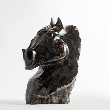 Escultura titulada "Caballo árabe" por Felipe Cesar D'Oliveira, Obra de arte original, Piedra