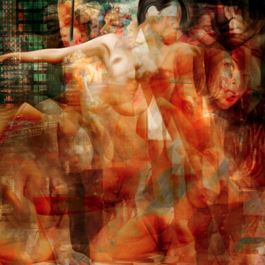 Digital Arts titled "Erotic Dreams" by Felipe Hueb, Original Artwork, Photo Montage