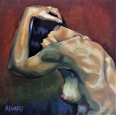 Painting titled "NU Etude" by Alvaro, Original Artwork, Acrylic