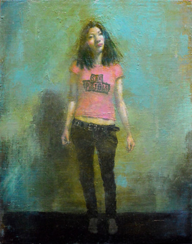 Painting titled "Pseudo Punk" by Felipe Echevarria, Original Artwork, Oil