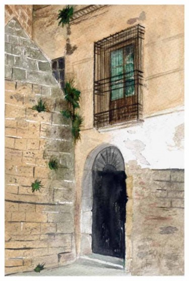 Pintura titulada "Puerta atrás de Cat…" por Felipe Sérvulo, Obra de arte original, Otro