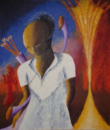 Pintura intitulada "Reflexões de uma Gu…" por Felippe H. Soares, Obras de arte originais