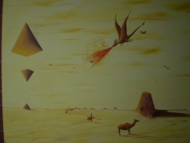 Pintura intitulada "Dragons = O Calor D…" por Felippe H. Soares, Obras de arte originais
