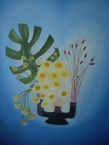 Peinture intitulée "Ikebana, Floral Div…" par Felippe H. Soares, Œuvre d'art originale