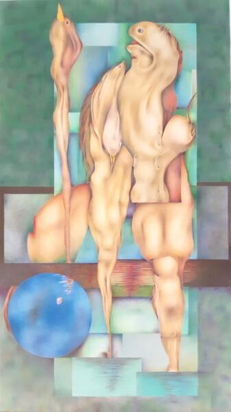 Рисунок под названием "Naître" - Félix Gagliardi, Подлинное произведение искусства, Карандаш