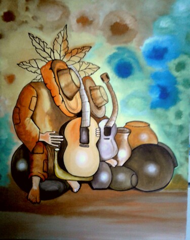 Painting titled "Concierto de guitar…" by Felon, Original Artwork, Acrylic