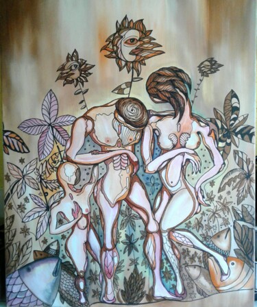 Schilderij getiteld "Camino a casa" door Felon, Origineel Kunstwerk, Acryl