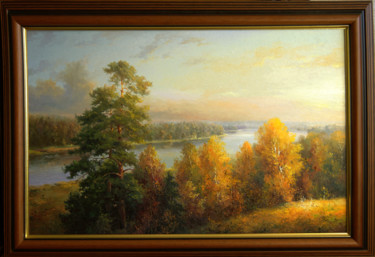 Painting titled "Latvian landscape.…" by Jan Bartkevich, Original Artwork, Oil