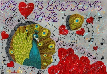 Pittura intitolato "Only love is breaki…" da Femotionix, Opera d'arte originale, Acrilico
