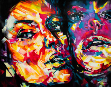 Картина под названием "Partners Of Love Cr…" - Femu, Подлинное произведение искусства, Масло