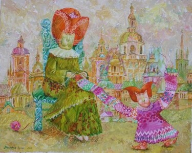 Картина под названием "рукавных дел мастер…" - Viktoriya Chernaya, Подлинное произведение искусства
