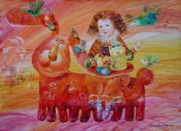 Картина под названием "а художники, они и…" - Viktoriya Chernaya, Подлинное произведение искусства