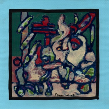 Painting titled "Côté terre." by Jean-Bernard Fenouillas, Original Artwork, Acrylic