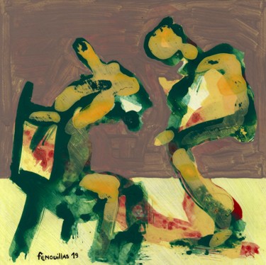 Peinture intitulée "Bien cherché." par Jean-Bernard Fenouillas, Œuvre d'art originale, Acrylique