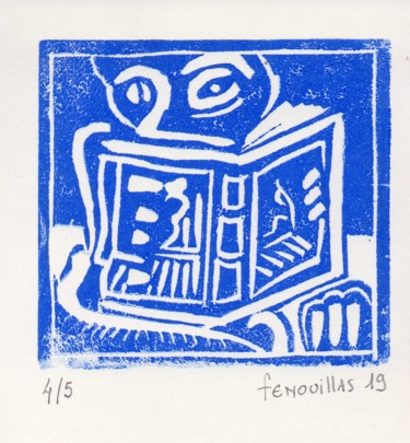 Printmaking titled "0419-6. 4/5" by Jean-Bernard Fenouillas, Original Artwork, Linocuts