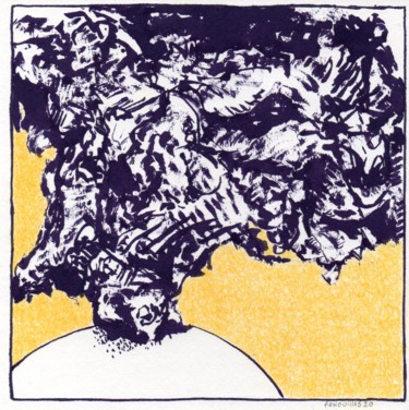 Zeichnungen mit dem Titel "En fumée." von Jean-Bernard Fenouillas, Original-Kunstwerk, Tinte