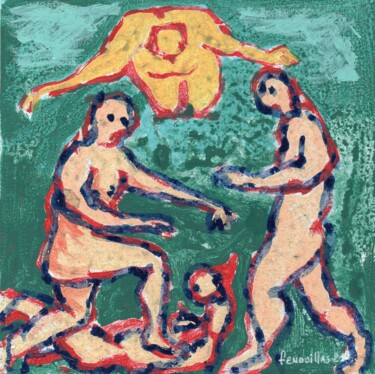 Pintura intitulada "Ces histoires que l…" por Jean-Bernard Fenouillas, Obras de arte originais, Acrílico