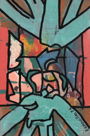 Malerei mit dem Titel "Fenêtre ouverte." von Jean-Bernard Fenouillas, Original-Kunstwerk, Acryl