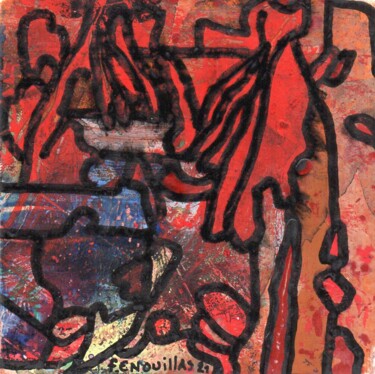 Malerei mit dem Titel "Celui qui a vu." von Jean-Bernard Fenouillas, Original-Kunstwerk, Acryl