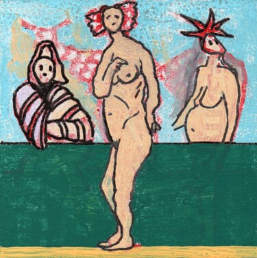 Malerei mit dem Titel "Vous en parliez." von Jean-Bernard Fenouillas, Original-Kunstwerk, Acryl