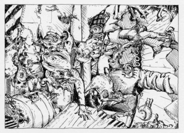 Desenho intitulada "Ce n'était qu'un rê…" por Jean-Bernard Fenouillas, Obras de arte originais, Canetac de aerossol