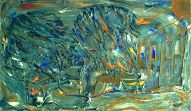 Painting titled "Ветер." by Irina Dubinina, Original Artwork, Tempera