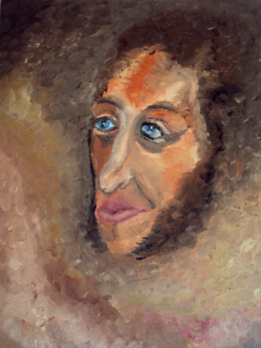 Painting titled "Мой Пушкин." by Irina Dubinina, Original Artwork, Oil