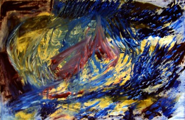 Pittura intitolato "Стихия 3" da Irina Dubinina, Opera d'arte originale, Olio