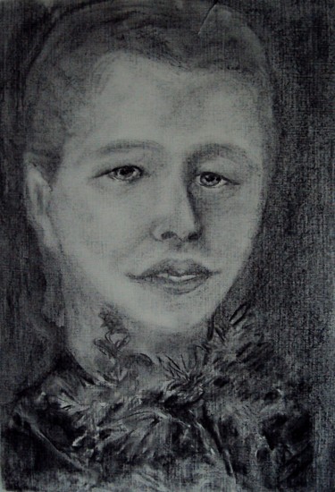 Рисунок под названием "Евдокия" - Irina Dubinina, Подлинное произведение искусства, Древесный уголь