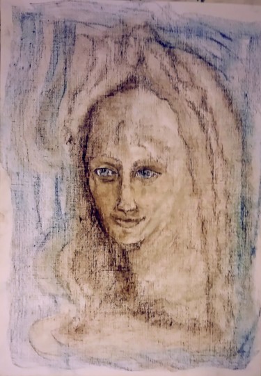 Dessin intitulée "Взгляд." par Irina Dubinina, Œuvre d'art originale, Pastel