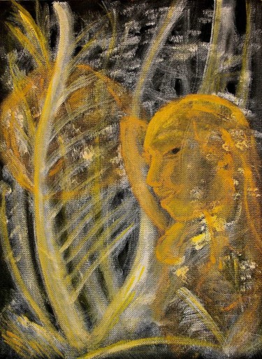 Картина под названием "Ночь." - Irina Dubinina, Подлинное произведение искусства, Темпера
