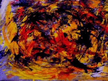 Schilderij getiteld "Мысли рвущие простр…" door Irina Dubinina, Origineel Kunstwerk, Tempera