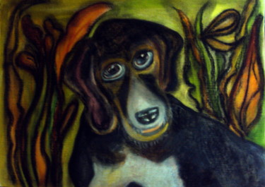 Dessin intitulée "Просто собака." par Irina Dubinina, Œuvre d'art originale, Autre