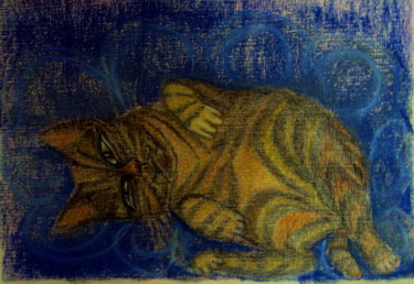 Dessin intitulée "Сейчас усну." par Irina Dubinina, Œuvre d'art originale, Autre
