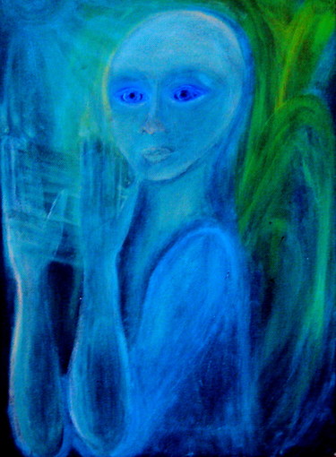 Pittura intitolato "Ангел." da Irina Dubinina, Opera d'arte originale, Tempera