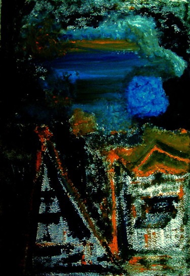 Картина под названием "Вечер." - Irina Dubinina, Подлинное произведение искусства, Масло