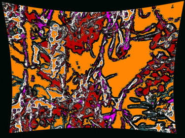 Цифровое искусство под названием "Оранжевая абстракци…" - Irina Dubinina, Подлинное произведение искусства, 2D Цифровая Рабо…