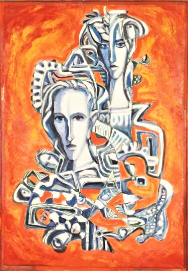 Картина под названием "Муза Шекспира" - Леонид Феодор, Подлинное произведение искусства, Масло