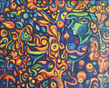 Картина под названием "Живая Вселенная" - Леонид Феодор, Подлинное произведение искусства, Акрил