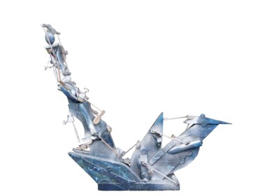 Скульптура под названием "Космическая Лада-Ла…" - Леонид Феодор, Подлинное произведение искусства, Дерево