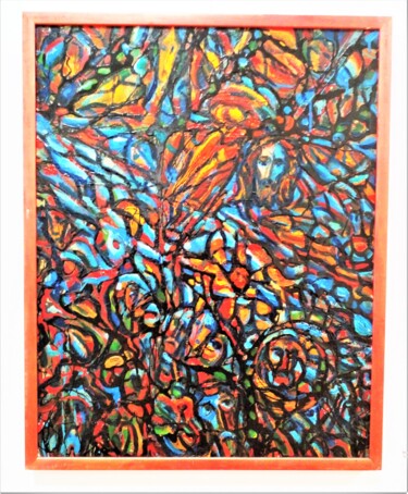 Картина под названием "Пути Спасителя" - Леонид Феодор, Подлинное произведение искусства, Масло Установлен на Деревянная пан…