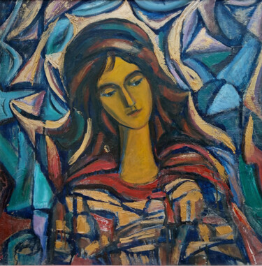 Ζωγραφική με τίτλο "Орлеанская Дева" από Леонид Феодор, Αυθεντικά έργα τέχνης, Λάδι Τοποθετήθηκε στο Ξύλινο πάνελ