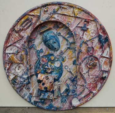 「Врата Жизни Вкруге」というタイトルの彫刻 Леонид Феодорによって, オリジナルのアートワーク, ウッド