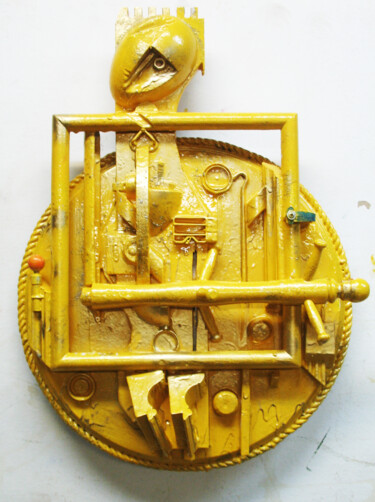 Скульптура под названием "Золотой стрелец" - Леонид Феодор, Подлинное произведение искусства, Дерево